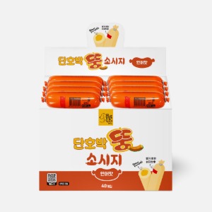 ♠[펫어스][매장전용](40개입-한박스상품) 단호박 뚱 소시지 (연어맛/30g)X40개입(4개씩 개별포장)[가격 인하 행사]-유통기한 27.7